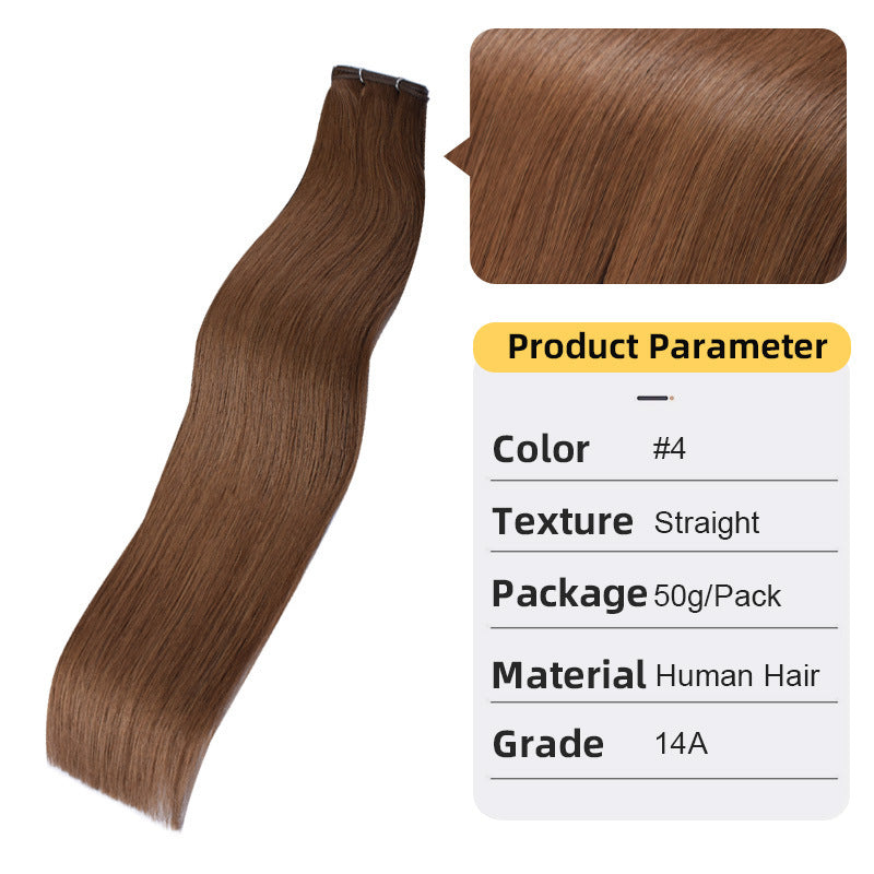 Second Generation Hand-knitted Hair Weft White Hair Extension Braid Real Hair