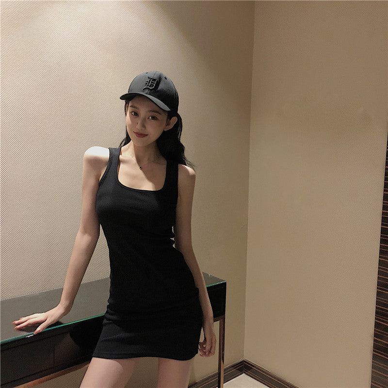 Suspender Skirt Short Sheath Dress