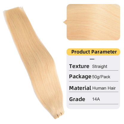 Second Generation Hand-knitted Hair Weft White Hair Extension Braid Real Hair