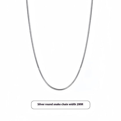 Titanium Steel Snake Chain Necklace Light Luxury Minority Sense