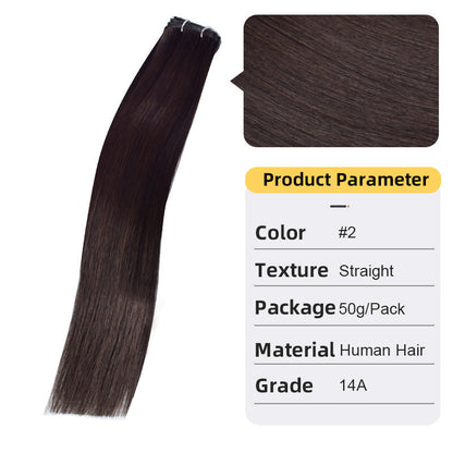 Second Generation Hand-knitted Hair Weft White Hair Extension Braid Real Hair