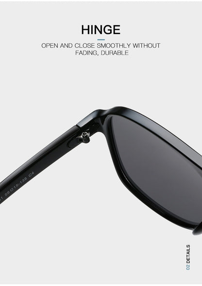Retro Double Beam Ocean Lens Stylish Large Frame Sunglasses