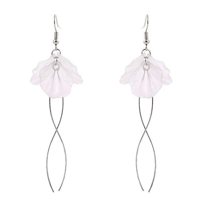 Ice Flower Tassel Earrings Long