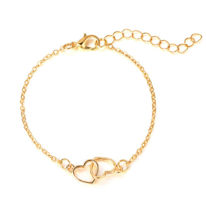Women's Fashion Alloy Heart Shaped Bracelet