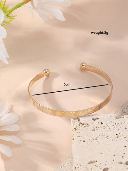 Metal Twist Geometric Knot Winding Hollow Open-end High-grade Light Luxury Personality Fashion Ladies' Bracelet