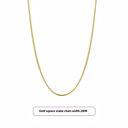 Titanium Steel Snake Chain Necklace Light Luxury Minority Sense